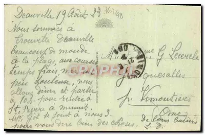 Deauville - Plaża Kwitnąca - Hotel Royal — wydawca nieznany, nr 143 — Rewers