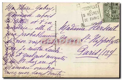 Deauville - A Praia Florida - Rue Gontaut Biron e os Tenis — Verso