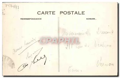 Deauville — A Praia das Flores, O Casino e os Jardins — G. F., Le Havre, n° 467 — Verso