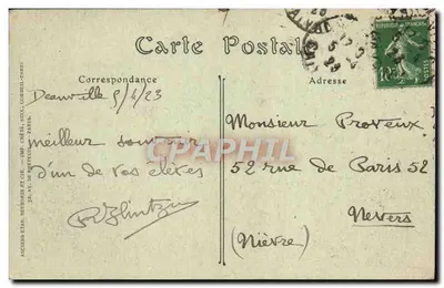 Deauville-La-Plage-Fleurie — Le Royal-Hôtel — The Royal hotel — N° 3775 — JND Hote. — Verso