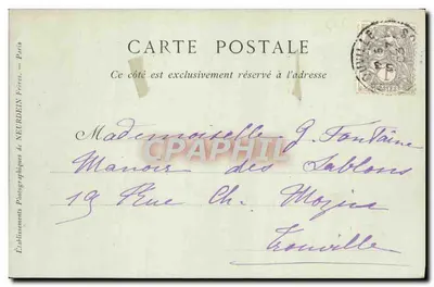 Deauville-sur-Mer — Promenada nad plażą, Villa Elisabeth — O. Fontaine, n°85 — Rewers