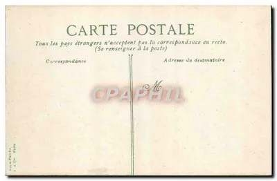 Trouville. O Ponte da Estação — vista do ponte de pedra sobre a Seine com a cidade no fundo — editor LV.46C — Verso