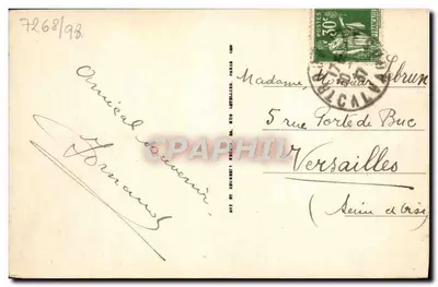 Trouville-Reine das Praias — Panorama do calvário em direção à praia — LL. n°632 — Verso