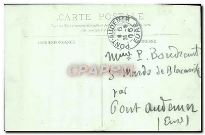 Trouville — El muelle de Deauville a marea baja — LL. n°76 — Reverso