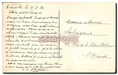 TROUVILLE-La REINE das PRAIAS — Saída do navio de Le Havre — editor ARA, n° 646 — Verso