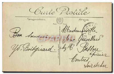 TROUVILLE — Sortie d'un Yacht — LL. — N° 124 — Verso
