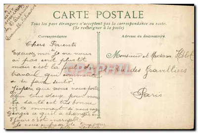 Trouville — Partida do Navio a Vapor — L.V.A.C. n°1604 — Verso
