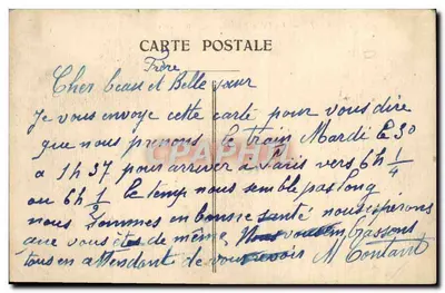TROVLILE — Le Départ du Bateau du Hâvre — G. F. Le Havre, n°96 — Verso