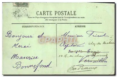 TROUVILLE — Partida do Navio do Havre "La Touques" — LL. — Verso