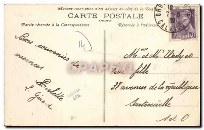 Orbec (Calvados) — Boulevard de Beauvoir — Coleção Robert-Cliche G. Walter — Verso