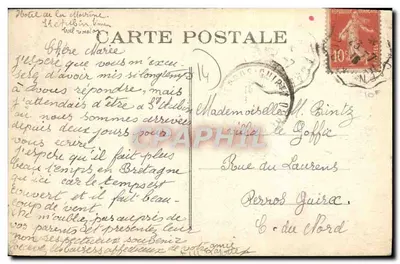 Saint-Aubin-s.-Mer — Morze zanurza forte — A. Delaunay, fot. wyd. — Rewers