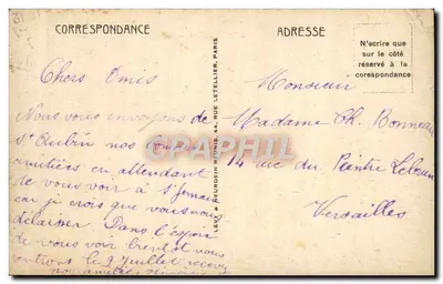 Saint-Aubin-sur-Mer — As Falésias — Editor: Levé & Neurdein, Paris, n° 32 — Verso