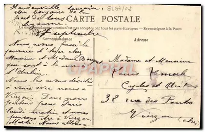 Saint-Aubin-sur-Mer — Burza października 1909 — Delaunay, wyd. — Rewers
