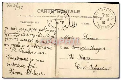 Castelo de Tout-la-Ville — St-Martin-aux-Chartrains — R. Barbier, editor — Verso