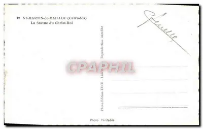 Beeld van Christus-Koning — St-Martin-de-Mailloc (Calvados) — Photo-Édition KOCII — Achterkant