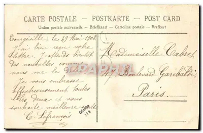 Tourgeville — Castelo de Clairefontaine — Editor: Paul Soubeyran — Verso