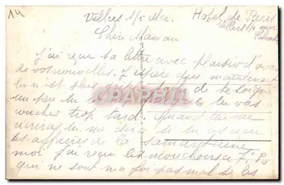 Villers-sur-Mer — A Digue e as Falésias — Editor Hug, n°22 — Verso