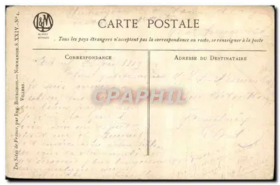 Bourdeau — Vista da costa — por Eug. Bourdeau, série S.XXIV, editada por J&M — Verso