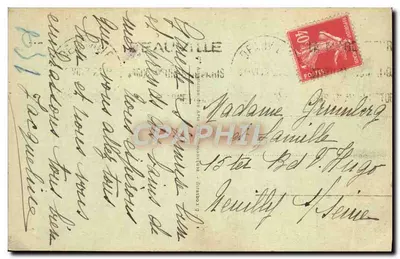 Villers-sur-Mer - A Praia — editor Graphephil, n° 32 — Verso