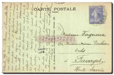 Villerville-sur-Mer — La Spiaggia e le Ville — M.M. Baud, Les Goelandes — Verso