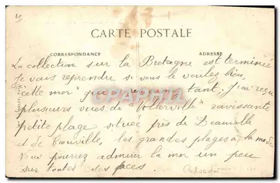 Villerville — Descida à Praia — Éd. G. Forestier — Verso