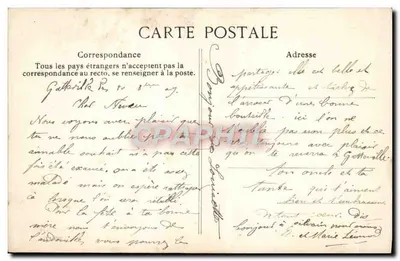 L'Andouille de Vire — cena humorística — G. Jeanne, Edit. Phot. Fétis, Déposé — Verso