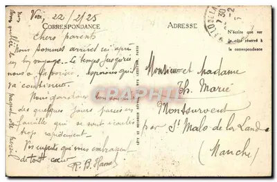 Vire - Ruiny zamku — Magasins R. Tanguy, Vire — Rewers