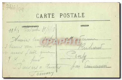 Falaise — La Caserne Dumont-d'Urville — C. Jeanne, editore-fotografo Falaise, n°33 — Verso