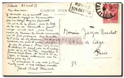 Falaise — O Castelo e a Brecha Henri IV — C. Jeanne, fot. editor, Falaise — Verso
