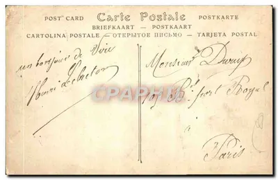Stara pocztówka Vire Les Vaux Dolina Canvie — Rewers