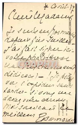 Manoir do BOIS-THILLARD, por Pont-l'Évêque (Calvados) — editor Lévy et Reubelin Réunis, número de série não visível — Verso
