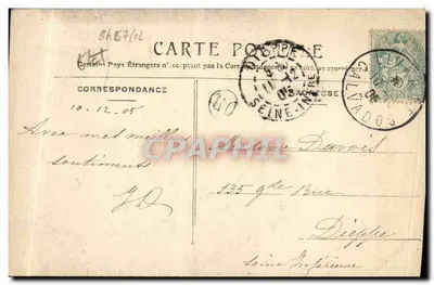 Mężczyzna z Falaise — Legenda o latarni — C. Jeanne, wyd.-fot., Falaise, n°19 — Rewers