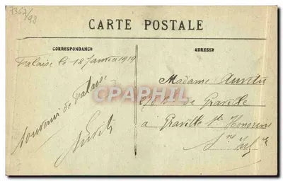 El Hombre de Falaise — Leyenda de la Linternas — C. Jeanne, editor-fotógrafo, Falaise - Depósito — Reverso