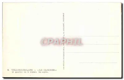 Villard-de-Lans — O Sintral visto através dos pinheiros — A. Molaret & R. Colbert — Verso