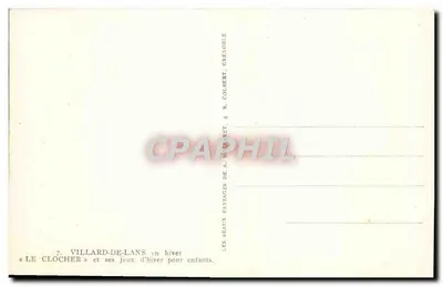 Villard-de-Lans — Wieża i zimowe zabawy dla dzieci — A. R. Colbert, Grenoble — Rewers