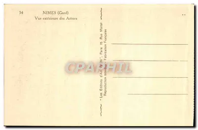 Nîmes (Gard) — Zewnętrzny widok Arenów — Wydawnictwo Sztuki JON — Rewers