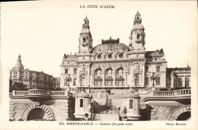 Monte-Carlo — Kasyno (fasada południowa) — Foto Munier, n° 310
