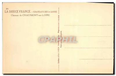 Castelo de Chaumont-sur-Loire — Castelos da Loire — Edição de Arte YVON — Verso