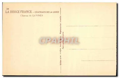 Zamek Luynes — Zamki Loary — Wydawnictwo Art Yvon, Neuilly — Rewers