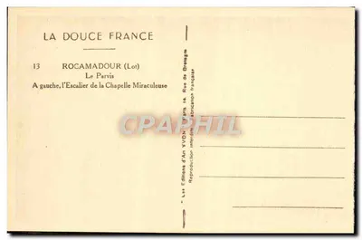 Rocamadour (Lot) — Parvis, Schody do Cudownej Kaplicy — Ivoh — Rewers