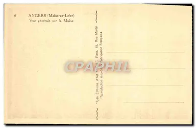 Angers (Maine-et-Loire) — Vista geral sobre a Maine — Edições d'Art Martel — Verso