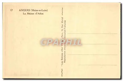 Angers (Maine-et-Loire) — Dom Adama — Wydawnictwo Sztuki VV.017 — Rewers