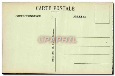 Reims — Hotel de Ville em ruínas — Edições OR, Ch. Brun Matouzouges — Verso