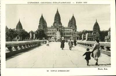 Templo de Angkor-Vat — Exposição Colonial Internacional — Paris 1931 — Blanche, Archa