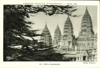 Templo de Angkor-Vat — Exposição Colonial Internacional — Paris 1931 — Blanche, Arquitetos