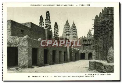 Exposição Colonial Internacional — Paris 1934 — Palácio da A.O.F. — Os Portais dos Comerciantes Indígenas — G. Olivier e J. G. Lambert, Arqs.