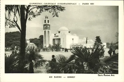 Argélia — Minarete — Exposição Colonial Internacional — Paris 1931 — Charles Montaland, Arq.