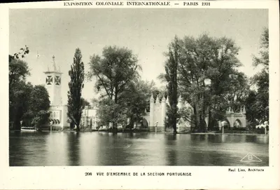 Exposição Colonial Internacional — Paris 1931 — Vista geral da seção portuguesa — Raul Lino, Arquiteto