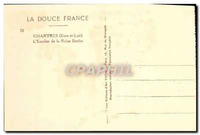 Chartres (Eure-et-Loir) — Schody Królowej Berthe — Les Éditions d'Art Yvonne, Paryż — Rewers