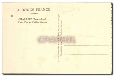 Chartres (Eure-et-Loir) — Vieux Pont et Vieilles Maisons — J. Brehion — Rewers